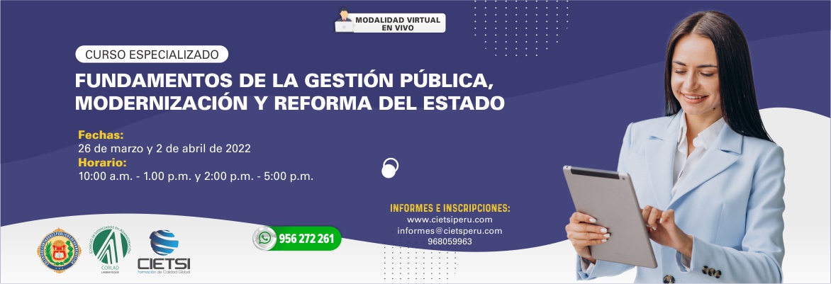 curso especializado fundamentos de la gestiOn pUblica  modernizaciOn y reforma del estado 2022